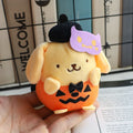 Sanrio Halloween Ghost Plush Keychain - Kawaii Hello Kitty Kuromi Cinnamoroll My Melody Ghost Bag Charm