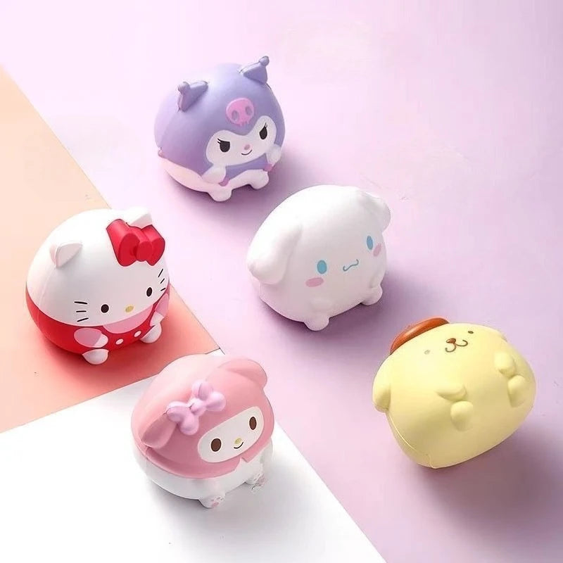 Hello Kitty & Kuromi Squishy Squeeze Toys - Kawaii Soft Slow Rising Cartoon Fidget Toys, Anime Birthday Party Gift