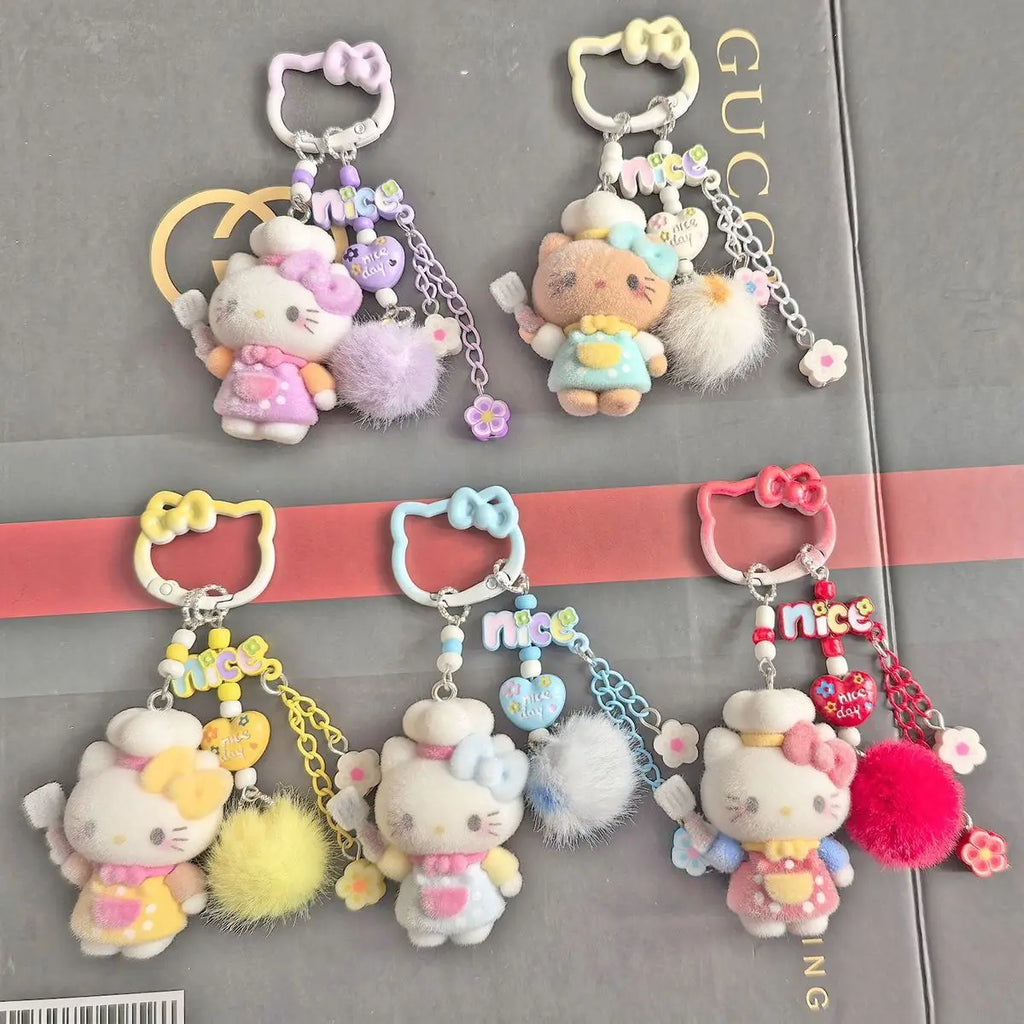Hello Kitty Miu Series Plush Phone Charm – Kawaii Bag Pendant & Keychain Accessory | DIY Fashion Gift