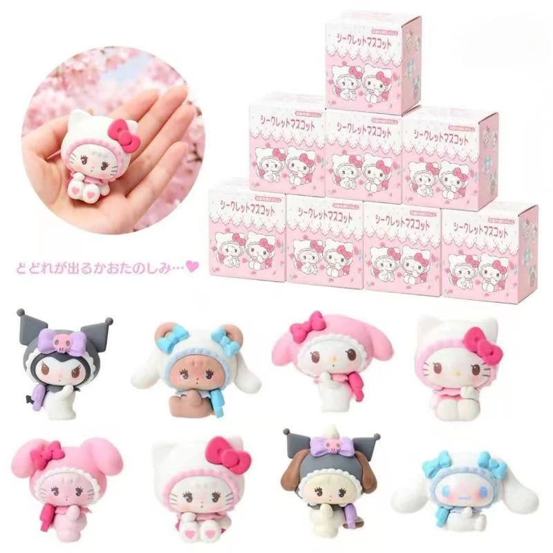 Sanrio Characters Blind Box Hello Kitty Kuromi Cinnamoroll Mymelody Mikko Illustration Joint Model Collectible Boy Girls Gifts