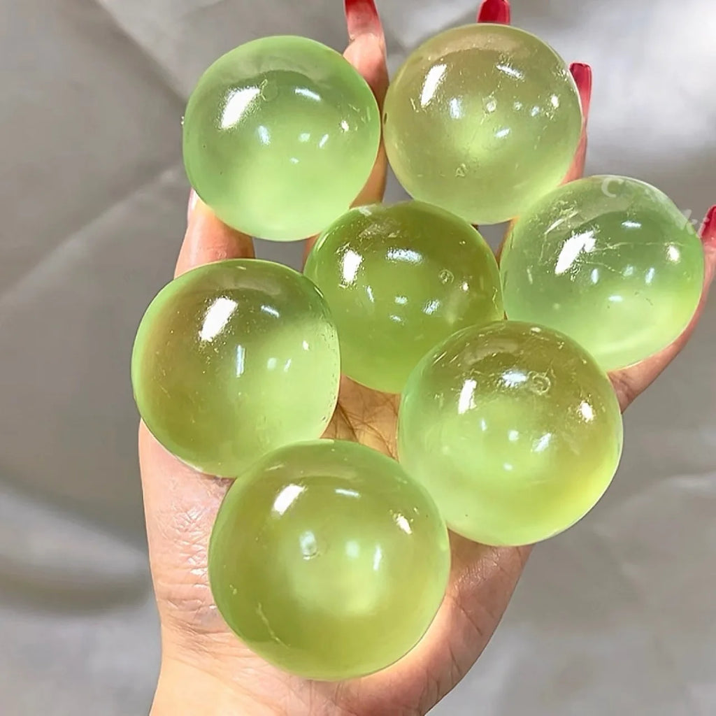 Sakura Pink Coconut Oil Squishy Ball Handmade Clear Maltose Squishy Stress Relief Toy Home Decor Soft Simulated Transparent Ball