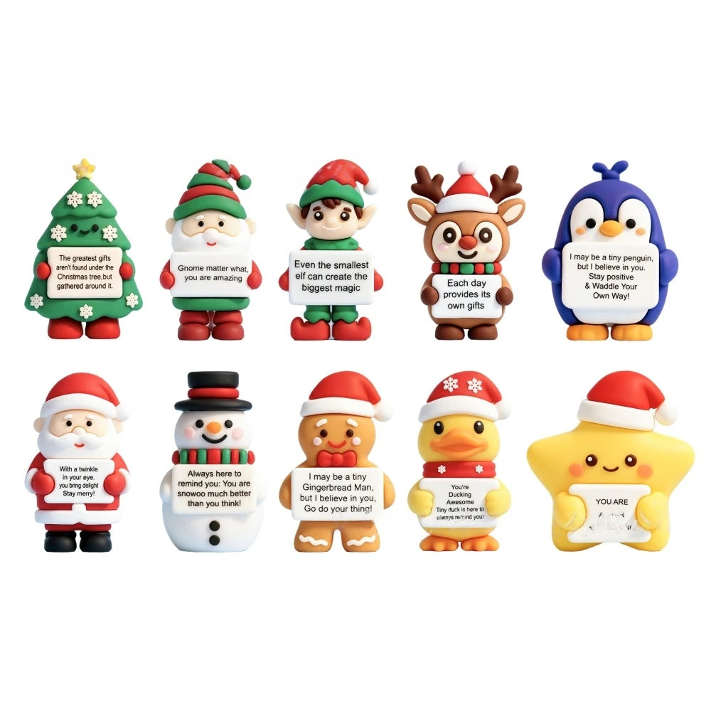 Mini Christmas Figurines: Santa, Snowman & Reindeer 🎅⛄🎄