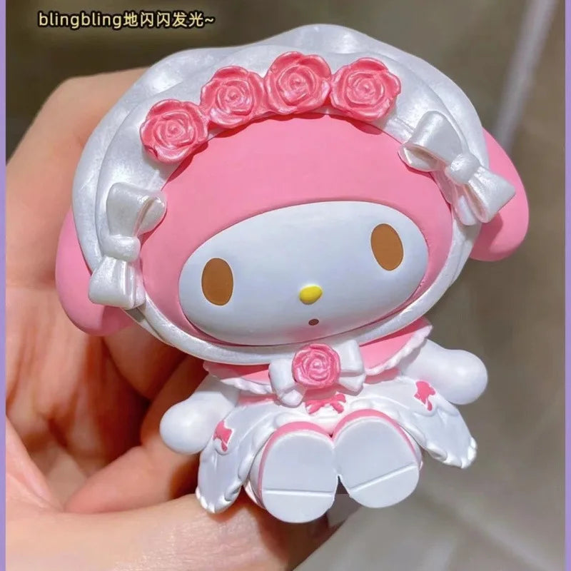 Sanrio Piquenique Morango Surprise Blind Box My Melody Tea Party Handmade Gift Miniso Desktop Decoration surprisebox hello kitty