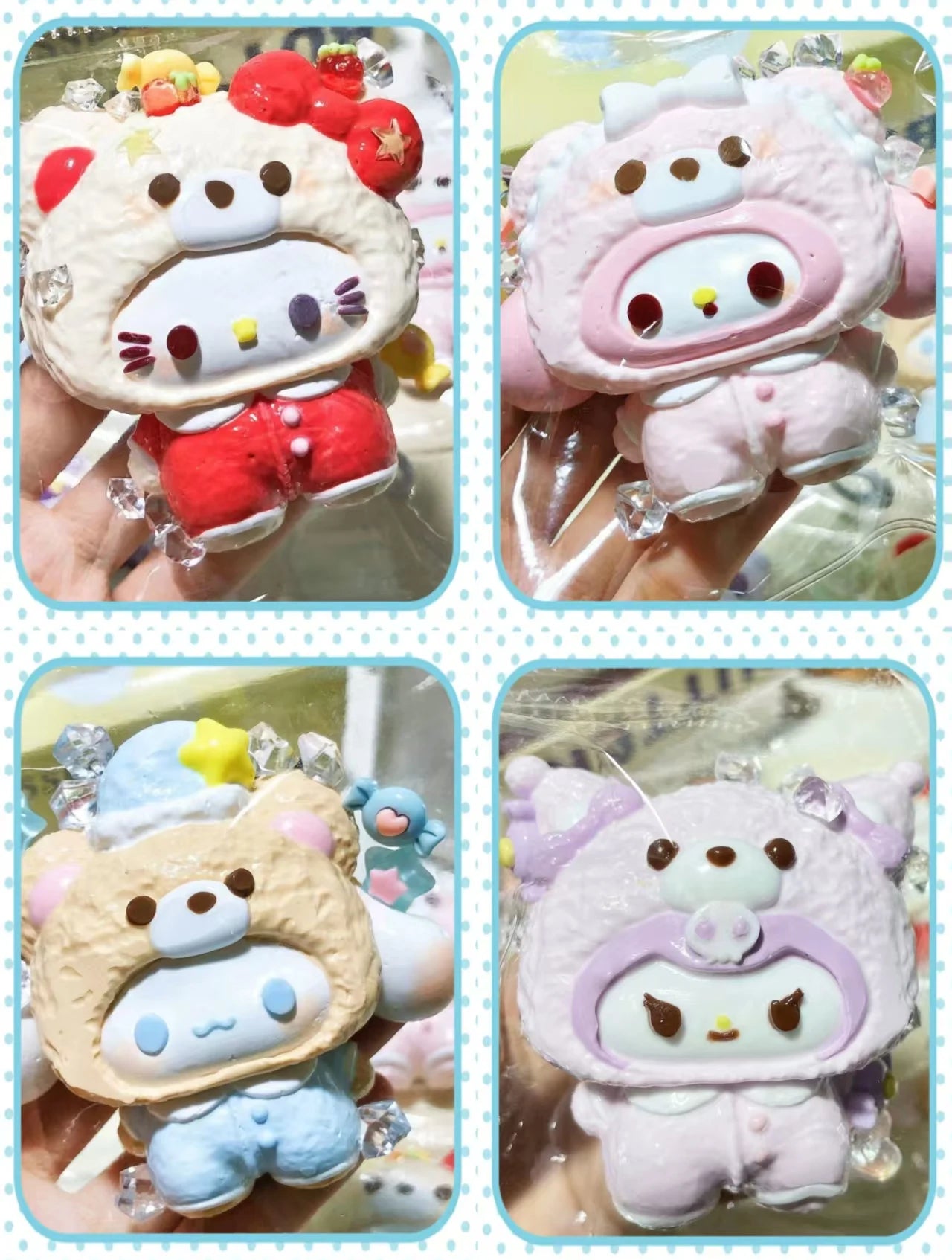 Sanrio Squeeze Toy - Food Grade Silicone Rebound Squishy, Kawaii Cinnamoroll My Melody Kuromi Hello Kitty Collectible