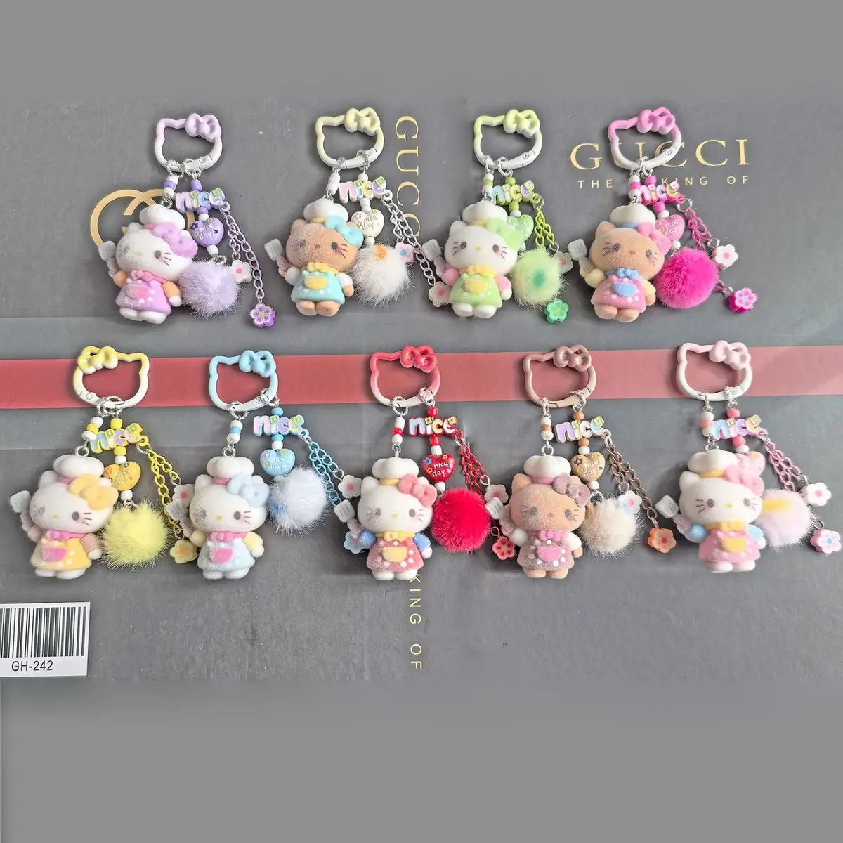 Hello Kitty Miu Series Plush Phone Charm – Kawaii Bag Pendant & Keychain Accessory | DIY Fashion Gift