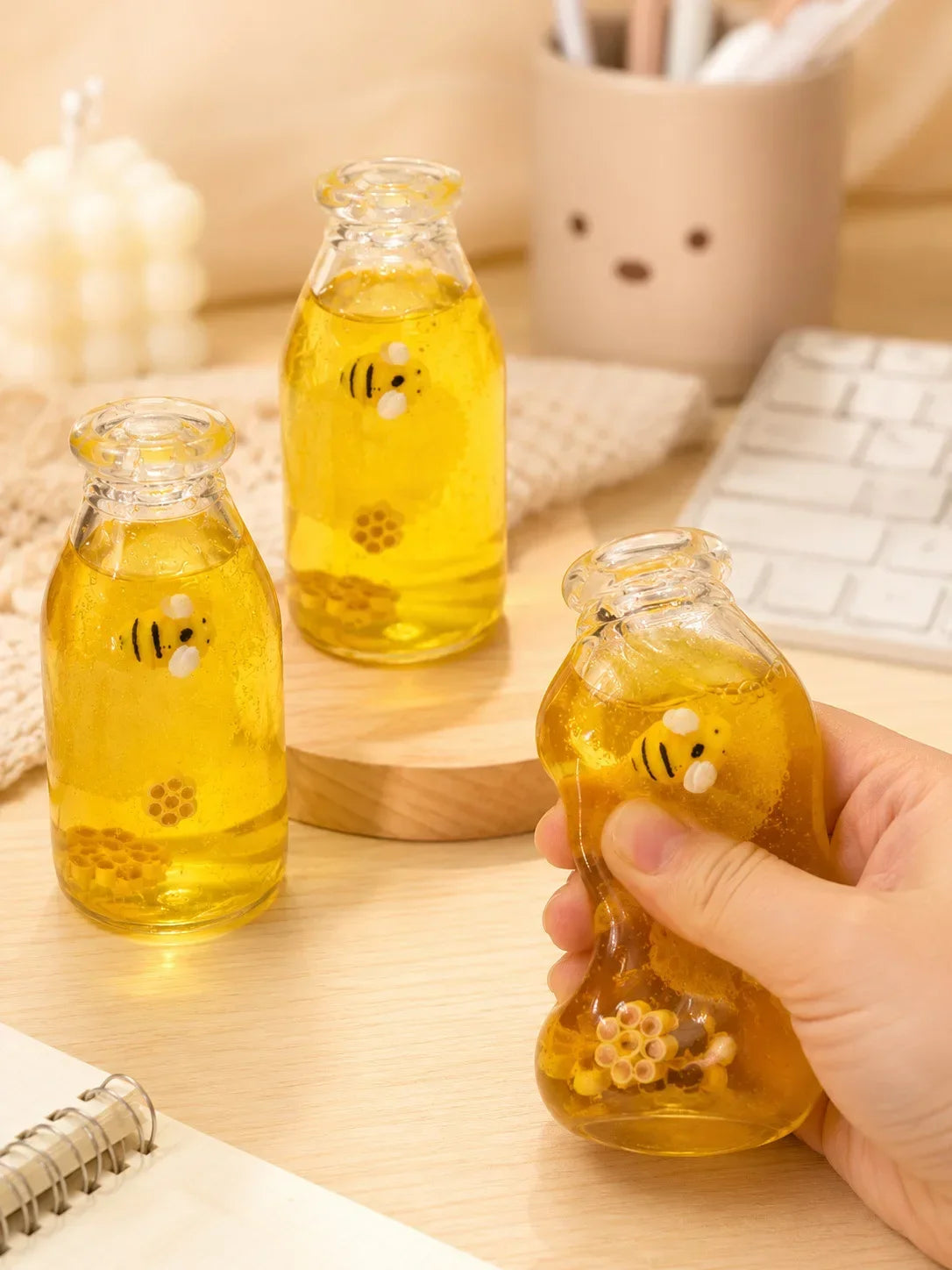 🍯 Honey Bottle Squishy | Quick-Rebound Novelty Squeeze Toy ✨