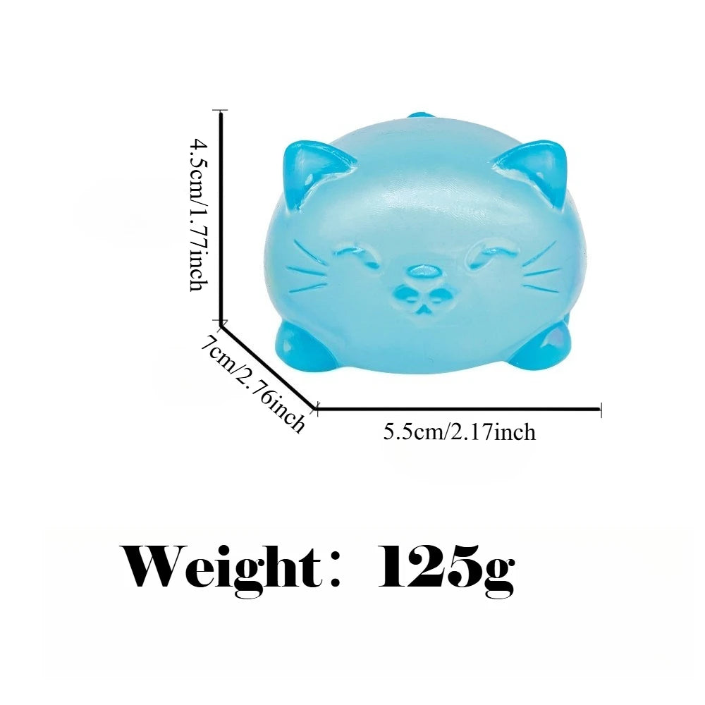 Mini Cute Cat Maltose Squishy Toys Slow Rise Stress Relief Ball Sensory Fidget Toys for Adult Kids Anti-Anxiety Sensory Toys