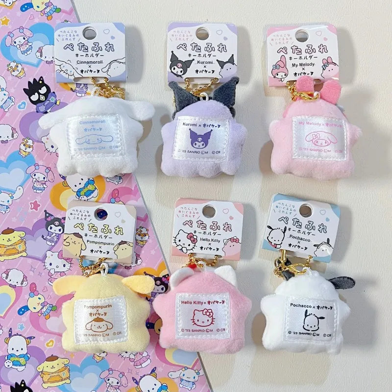 Sanrio Halloween Ghost Mini Plush Keychain - Kawaii Hello Kitty Kuromi Cinnamoroll My Melody PomPomPurin Bag Charm