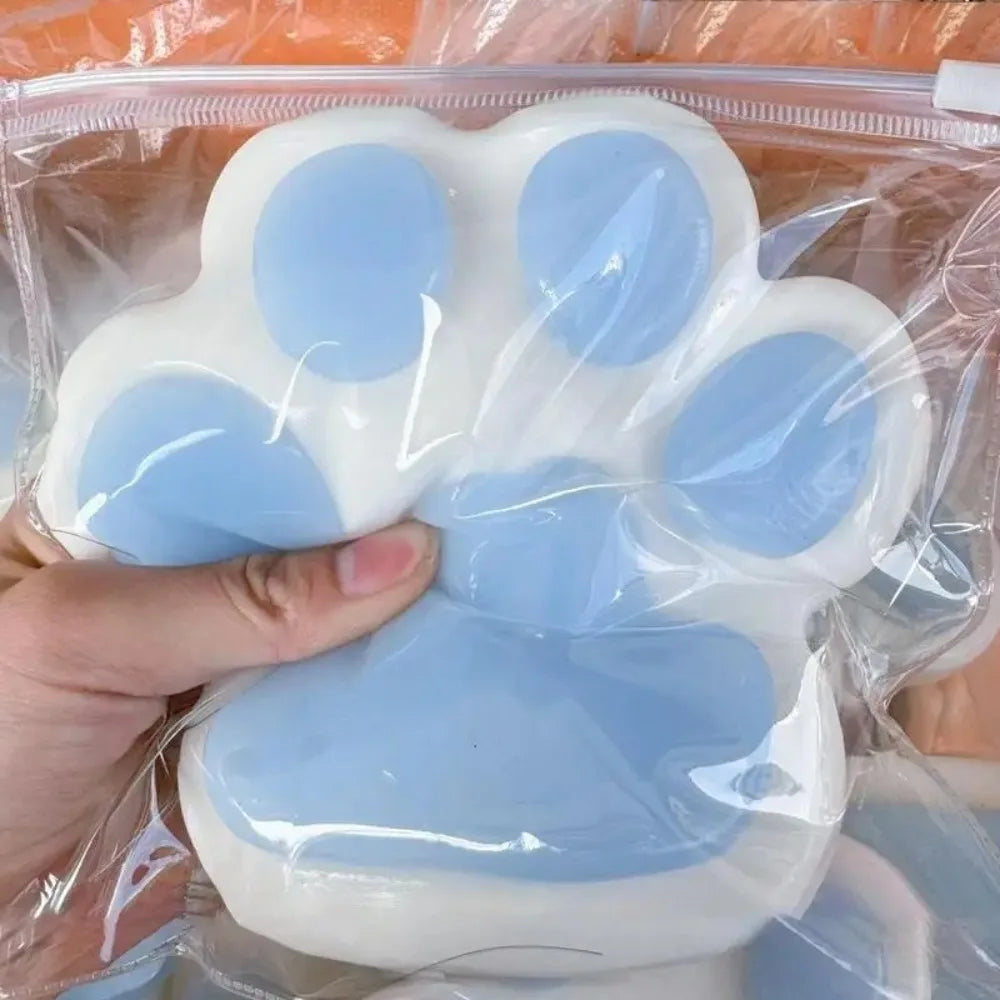 Jumbo Squishy Cat Paw Squeeze Toy – Slow Rising TPR Fidget Toy | Fun Sensory Gift for Kids & Adults