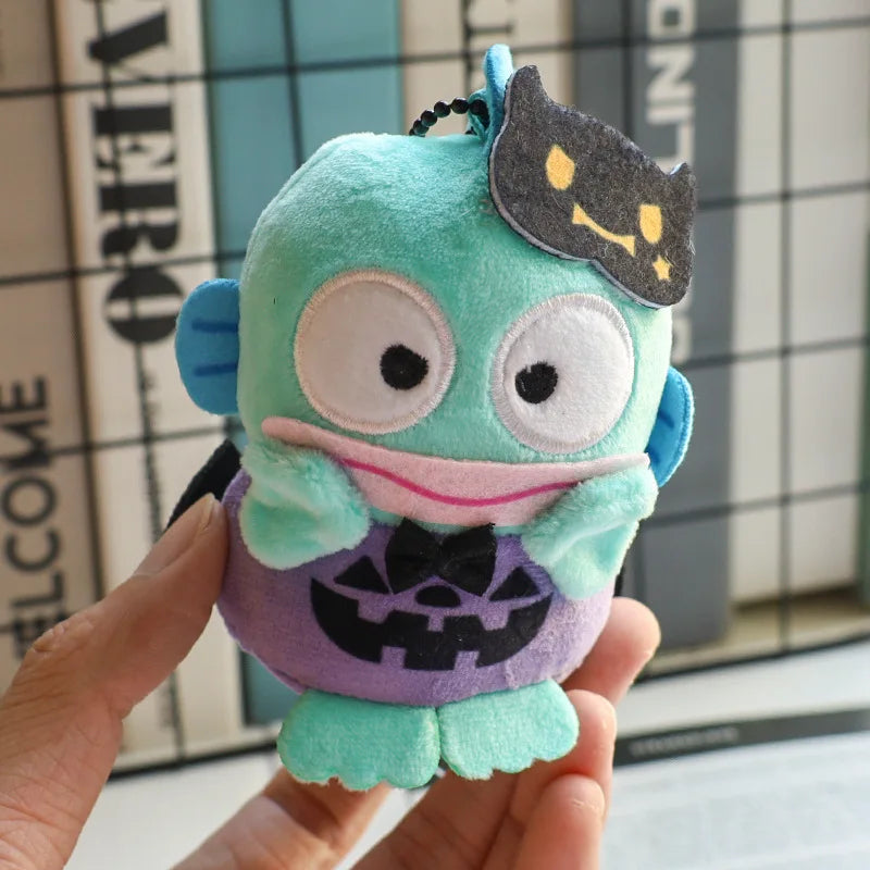 Sanrio Halloween Ghost Plush Keychain - Kawaii Hello Kitty Kuromi Cinnamoroll My Melody Ghost Bag Charm
