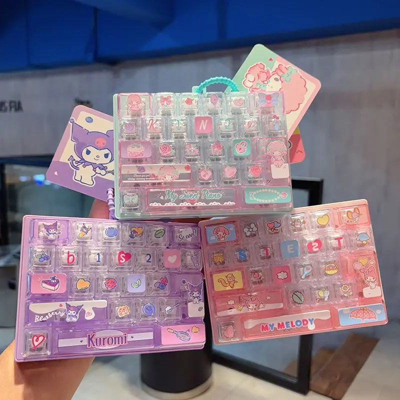 ✨ 26-Button Anime-Inspired Keychain Toy 🎀 | Cute Bag Charm
