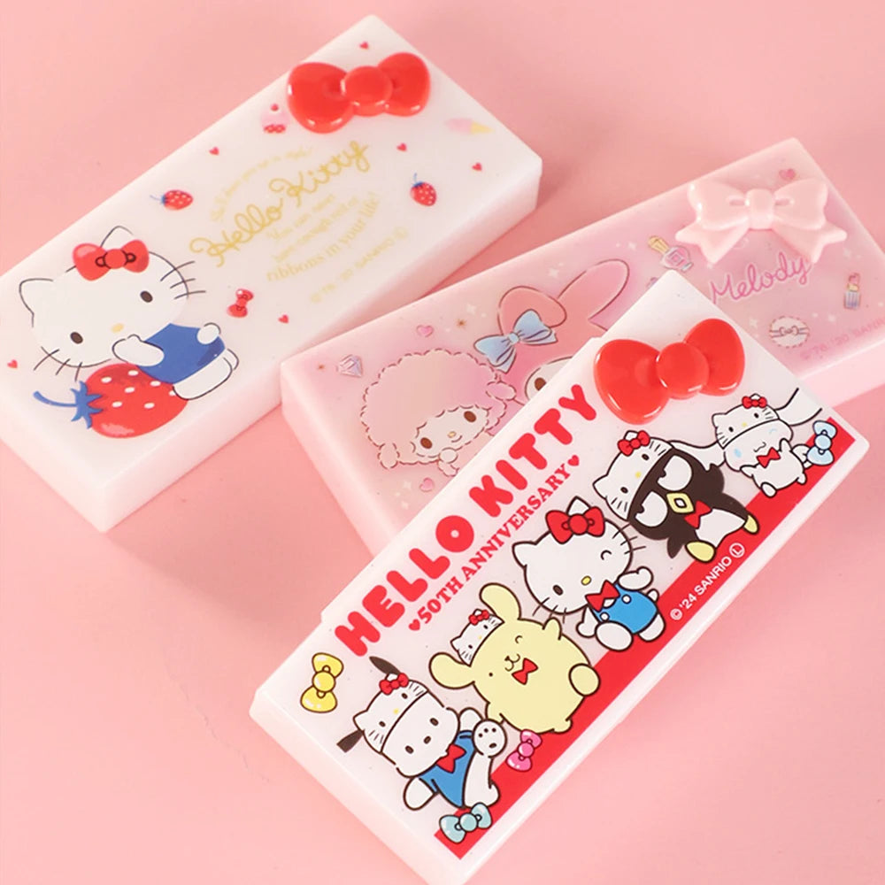 Sanrio Hello Kitty My Melody Y2K Desktop Storage Box - Kawaii Cartoon Hairpin Organizer - Girls Gift