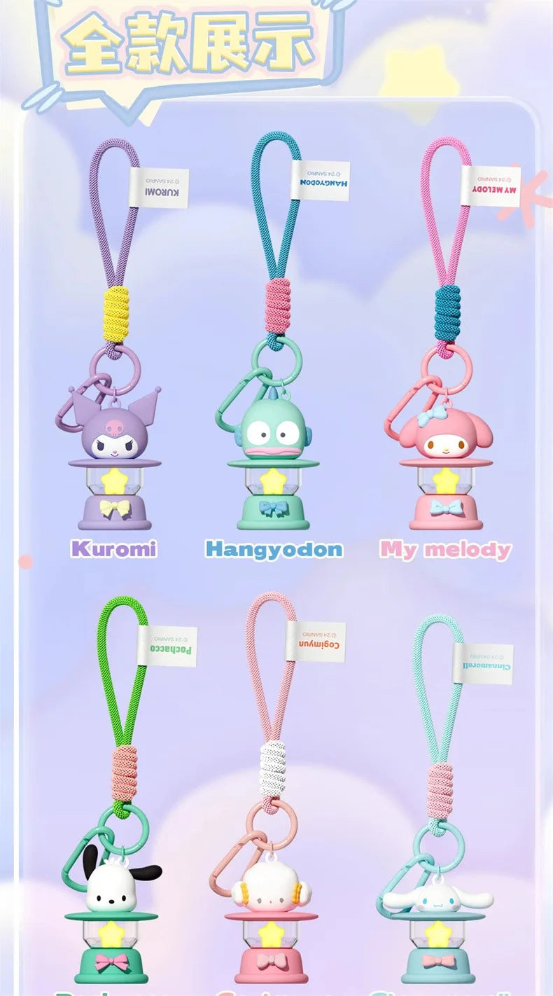 Sanrio LED Night Light Keychain – Hello Kitty, Cinnamoroll & Kuromi Pendant