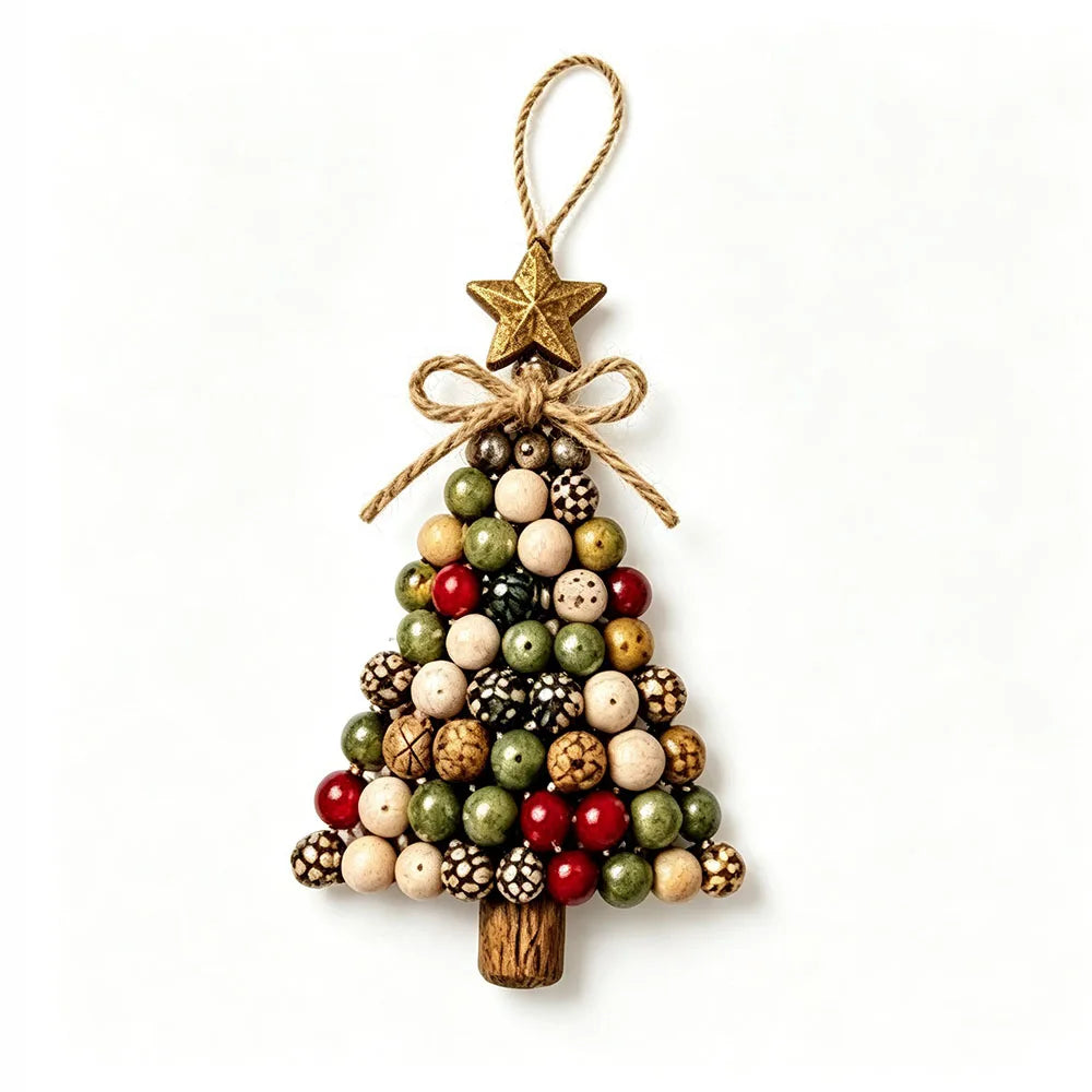 🎄 DIY Beaded Christmas Tree Ornament Kit 🎀 | Handmade Holiday Sparkle ✨