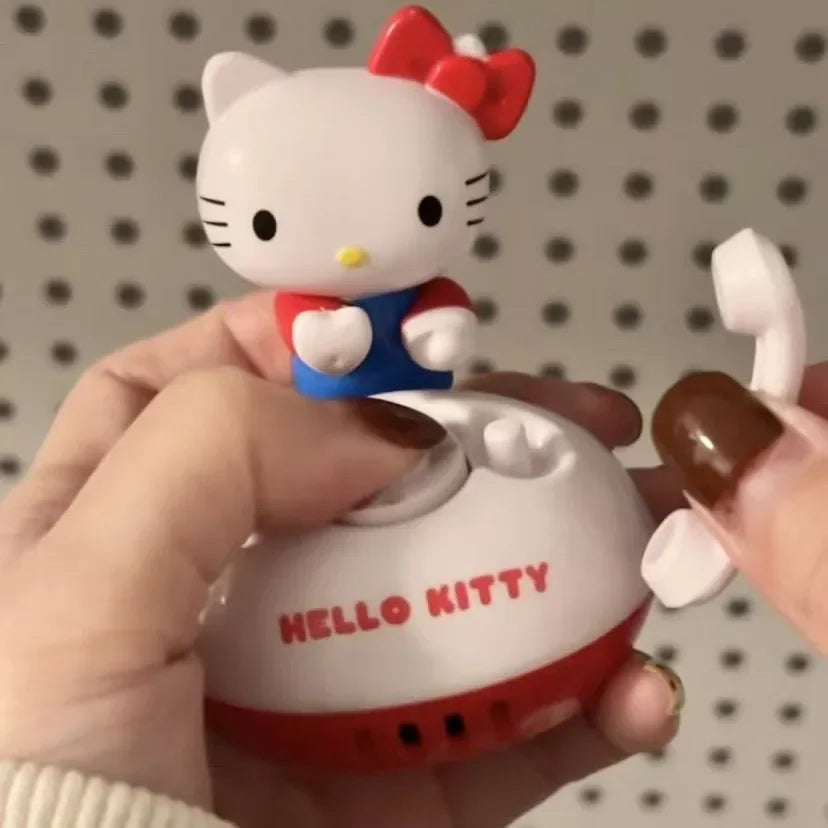 Hello Kitty Sanrio Voice Button Keyring - KT Cat Keycap Squishy Stress Relief Toy - Kawaii Desk Decor & Birthday Gift
