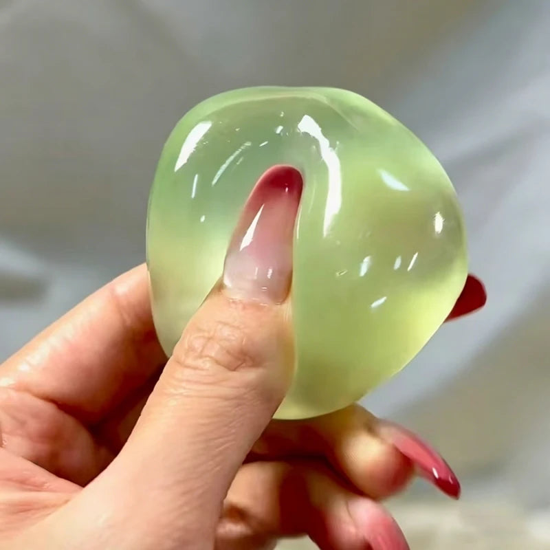 Sakura Coconut Oil Squishy Ball – Handmade Clear Maltose Transparent Calming Fidget Toy & Home Decor