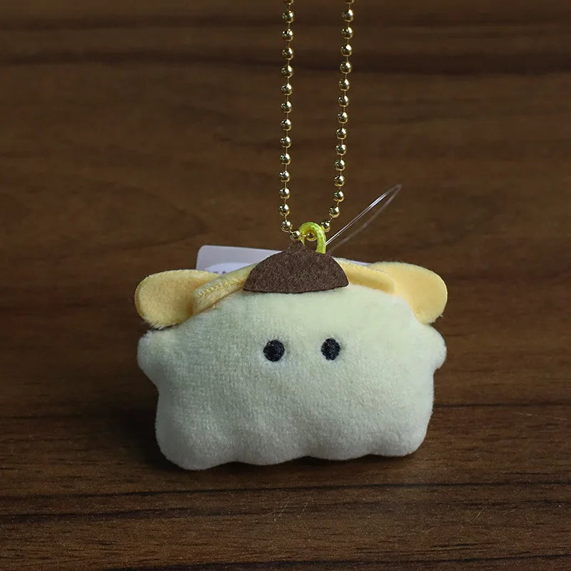 Sanrio Halloween Ghost Mini Plush Keychain - Kawaii Hello Kitty Kuromi Cinnamoroll My Melody PomPomPurin Bag Charm