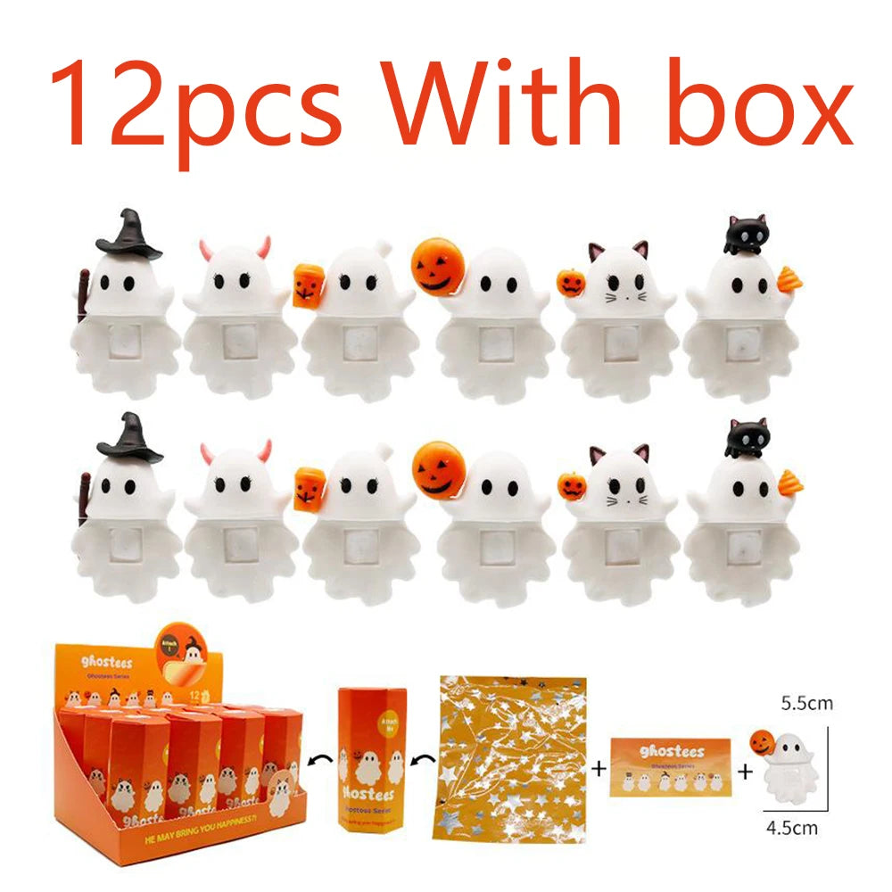 Halloween Funny White Ghost Blind Box – Mini Character Surprise Toy Screen Decoration