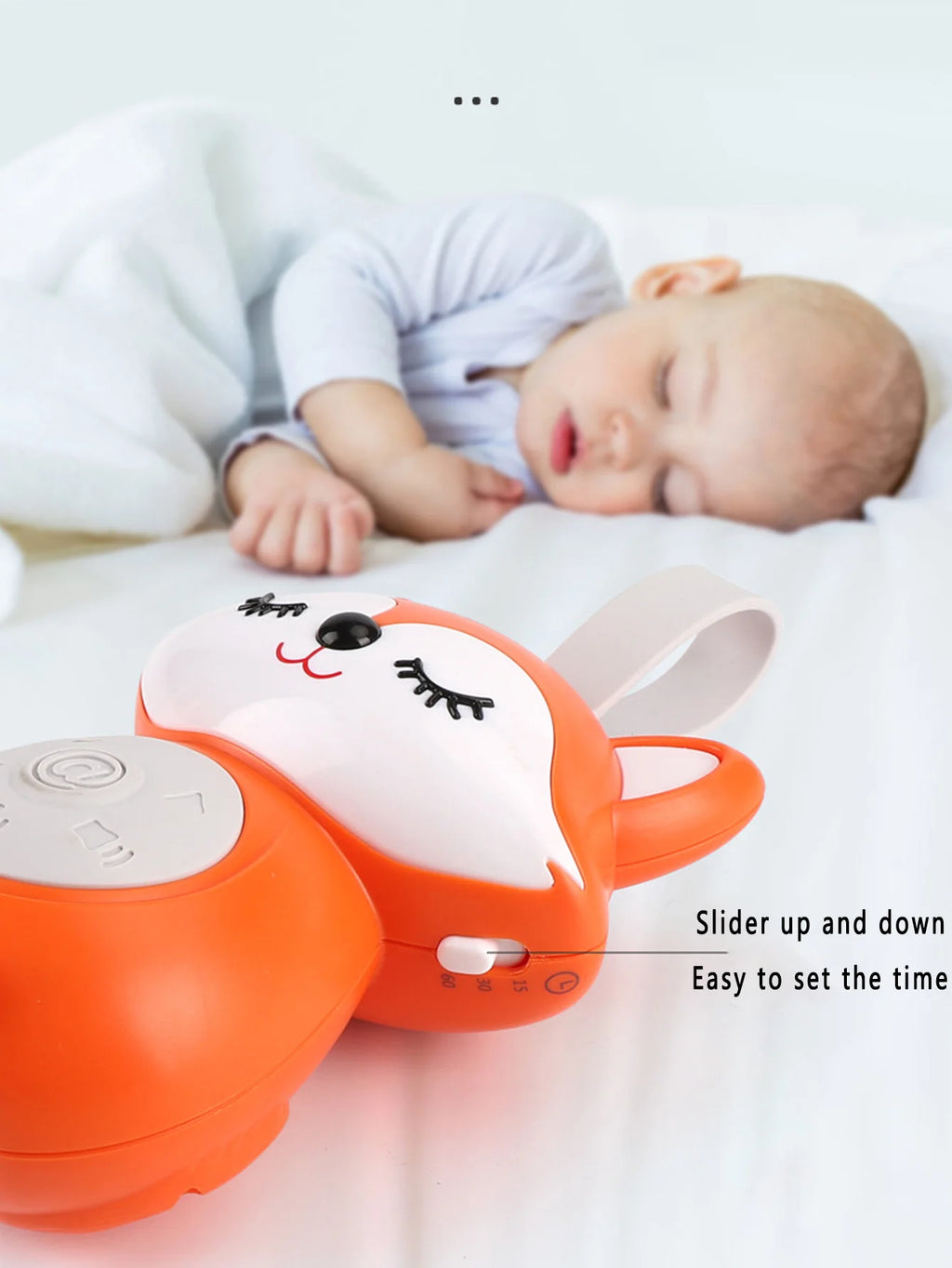 Baby White Noise & Lullaby Sound Machine - Portable Owl Baby Soother with Soothing Sounds for Stroller & Crib