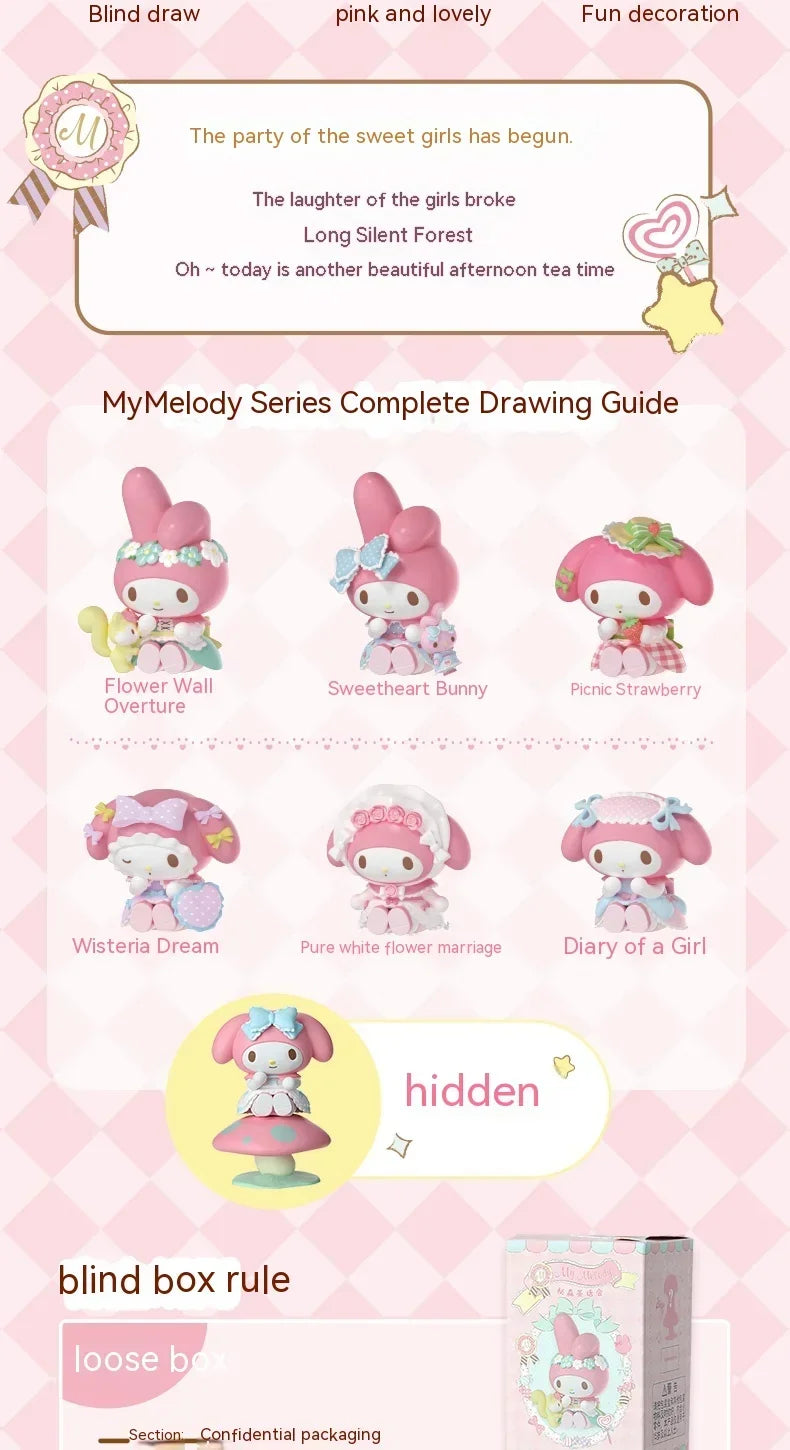 Sanrio My Melody Tea Party Blind Box – Strawberry Picnic Series PVC Figurine