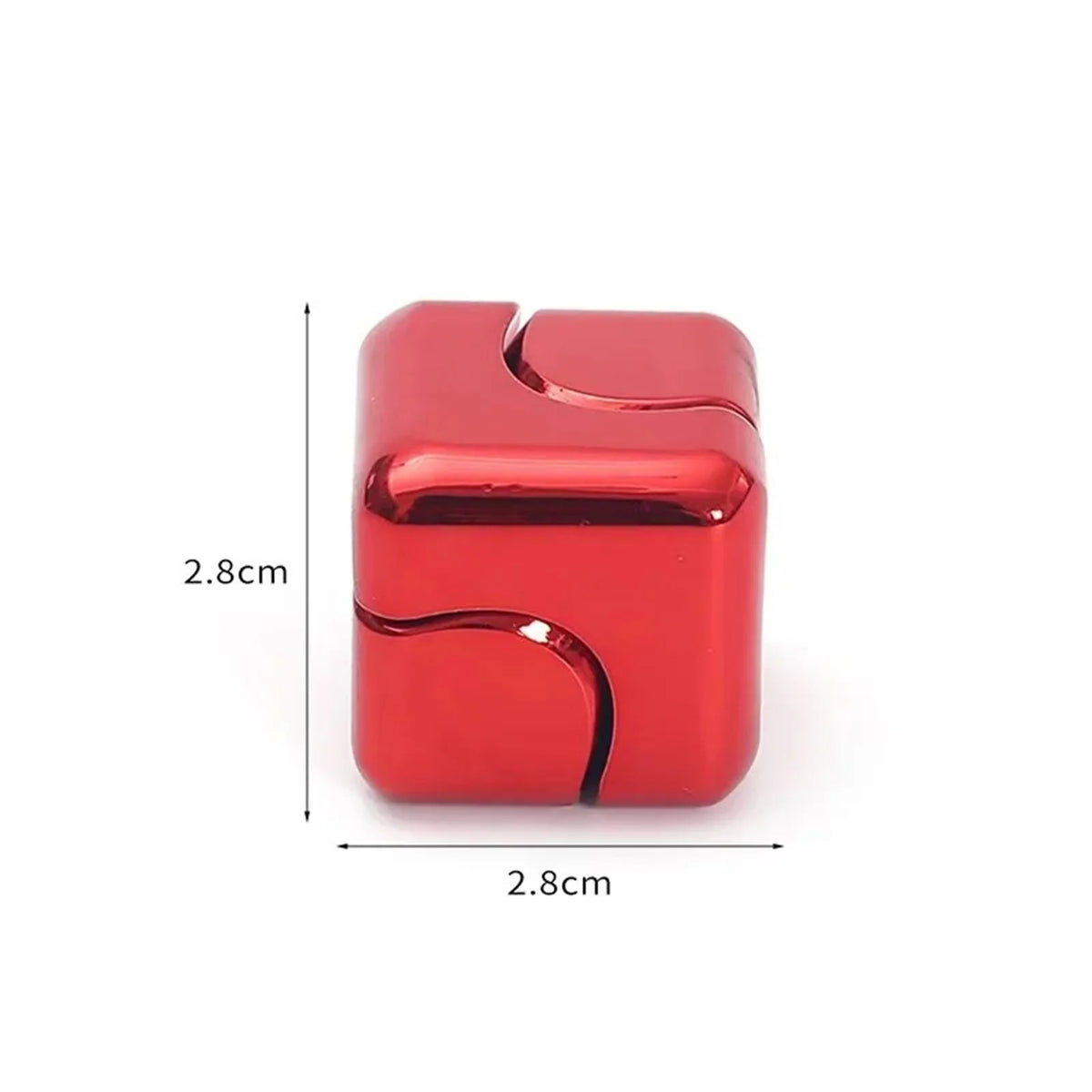 Metal Fidget Spinner Cube – Cool Desk Gadget Calming Sensory Fidget Toy for Teens & Adults