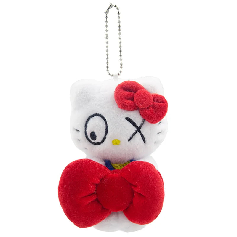 Sanrio Ice Cream Series My Melody Pochacco Plush Toy Keychain Stuffed Kuromi Pompompurin Cinnamoroll Dessert Ice Pop Pendant