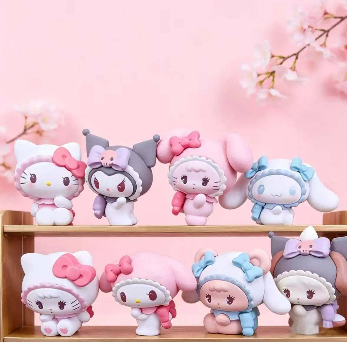 Sanrio Characters Blind Box Hello Kitty Kuromi Cinnamoroll Mymelody Mikko Illustration Joint Model Collectible Boy Girls Gifts