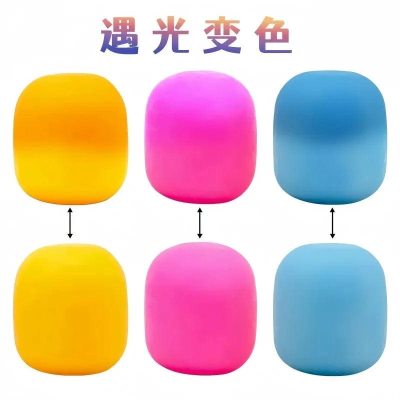 Needoh Mello Mallo UV Light Reactive Squish Toy – Marshmallow Texture Slow Rising Squeeze
