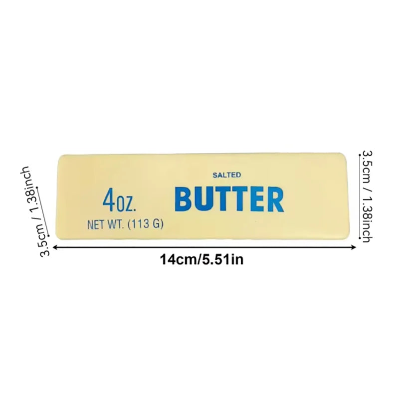 Squishy Elastic Butter Stick Fidget Toy in Cheese Shape Stress Relief Funny Decompression Prank Squeeze Toy for Anxiety Relief