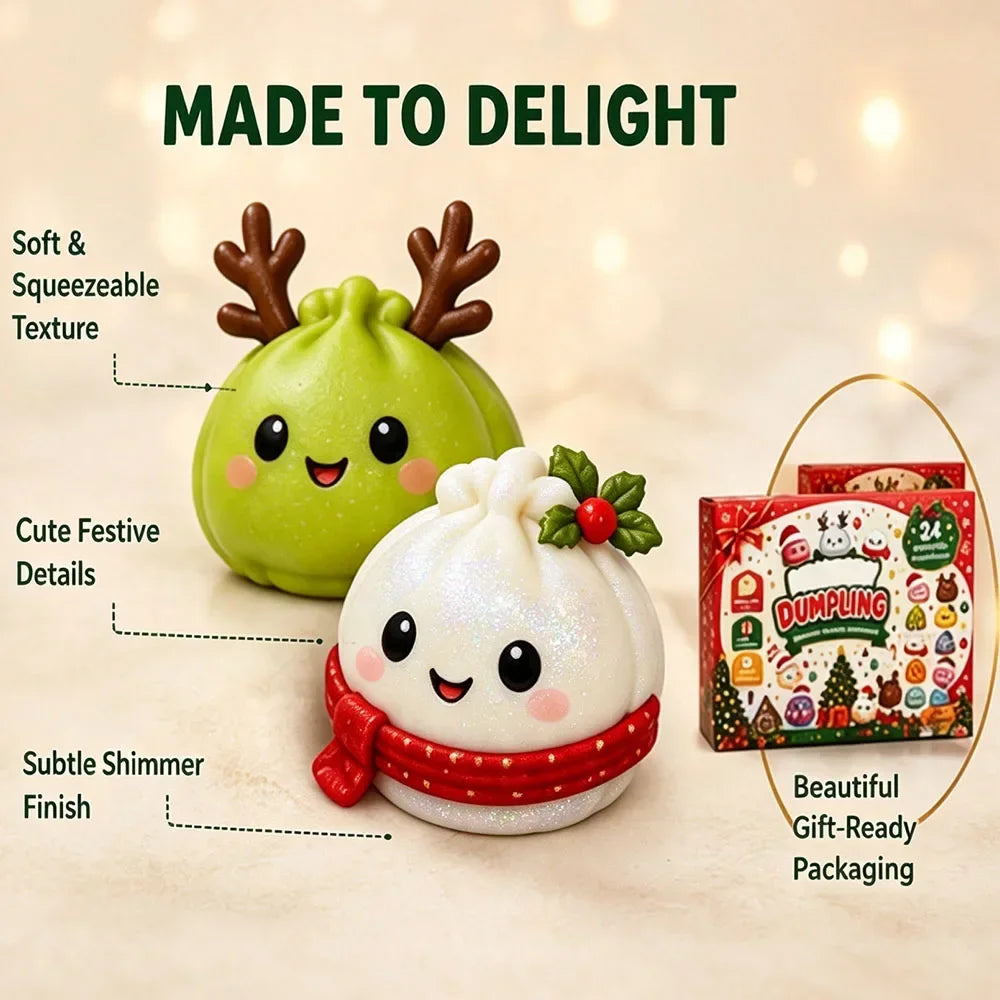 🎄 2026 Christmas Squishy Advent Calendar 🎁 | 24-Day Dumpling Surprise Box ✨