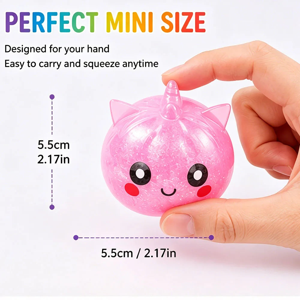 Cute Mini Unicorn Bao Bun Squishy Slow Rising Squeeze Anti Stress Surprise Party Favor Goodie Bag Stuffer Novelty Desk Prop