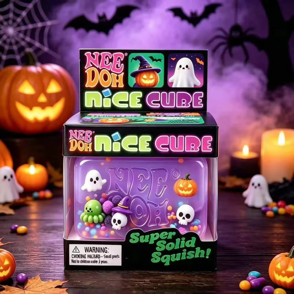 NeeDoh Halloween & Christmas Squishy Sensory Toys - Spider, Pumpkin & Holiday Squeeze Stress Relief Toys