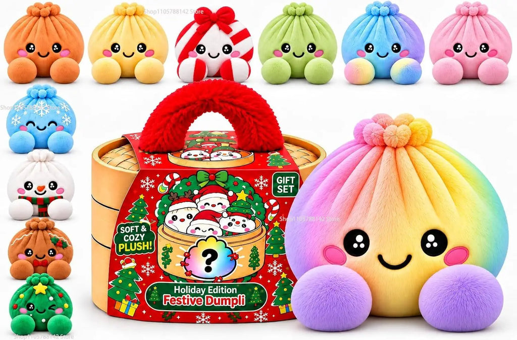 Kawaii Dumpling Plush Pillow 🥟🎀💕