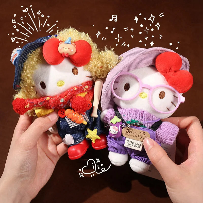 Sanrio Hello Kitty Plush Stuffed Pendant Keychain - 15cm Kawaii Kitty Cat Charm - Birthday Gift