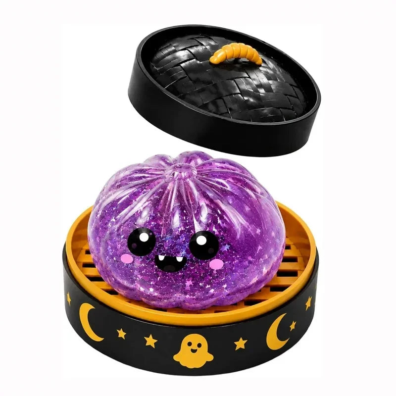 Cartoon Ghost Bun Squishy Toy – Soft Slow-Rising Squeeze Toy | Cute Halloween Ghost Gift & Collectible