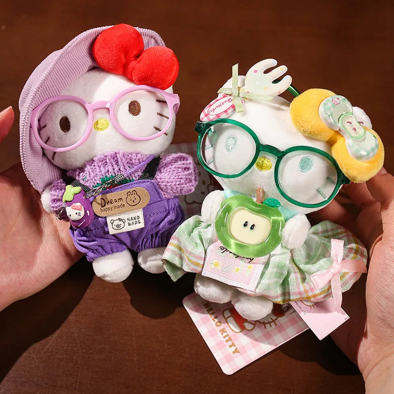 Sanrio Hello Kitty Plush Stuffed Pendant Keychain - 15cm Kawaii Kitty Cat Charm - Birthday Gift
