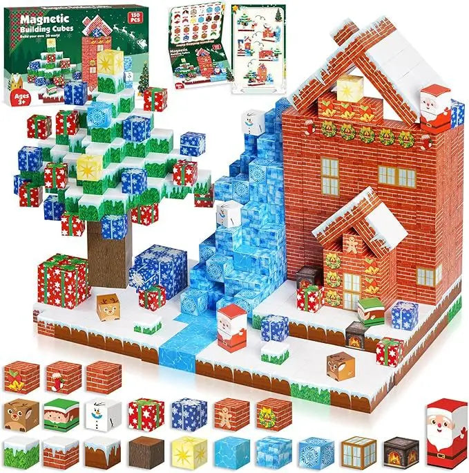 Magnetic Building Blocks Mine World Magnet Cube for Stacking Construction Set Educate Sensory Toys Kids Boys Girls Ages 3+ DIY
