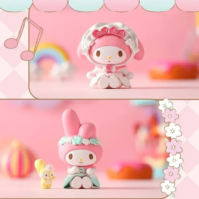 Sanrio Piquenique Morango Surprise Blind Box My Melody Tea Party Handmade Gift Miniso Desktop Decoration surprisebox hello kitty