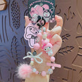 Sanrio Kuromi & My Melody Beaded Bracelet Keychain - Cartoon Bag Charm Wrist Strap Phone Anti-Lost Chain - Kawaii Gift