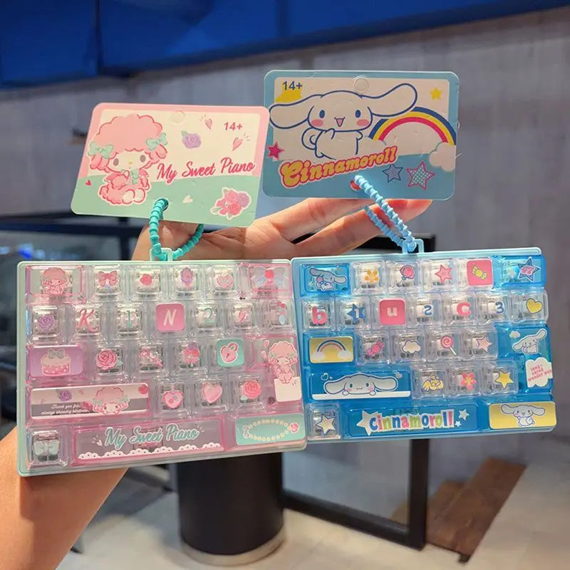 ✨ 26-Button Anime-Inspired Keychain Toy 🎀 | Cute Bag Charm