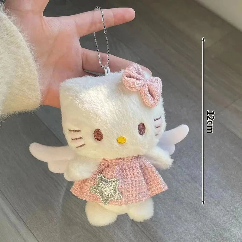 Sanrio Hello Kitty Sunglasses Plush Doll Keychain - Cute KT Cat Keyring Backpack Charm - Birthday Gift