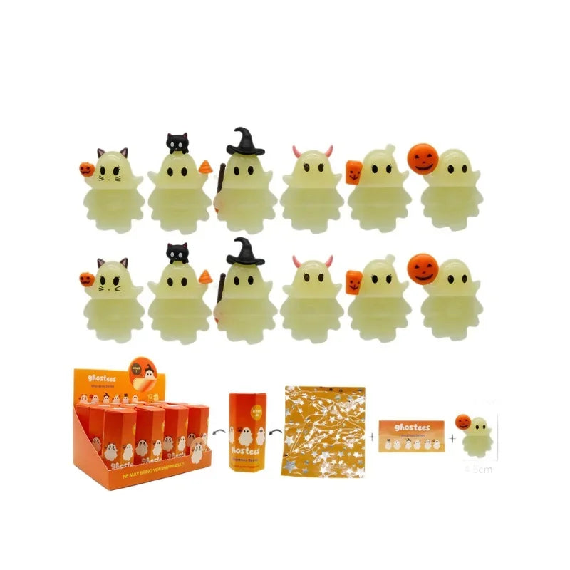 Halloween Funny White Ghost Blind Box – Mini Character Surprise Toy Screen Decoration
