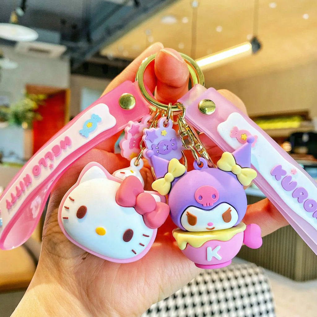 Sanrio Snack Series Keychain – Kuromi & Friends Cute Anime Bag Charm