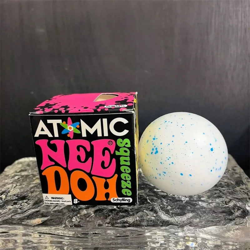 NeeDoh Snow Ball Squishy Toy – Crunchy Flour-Filled Squeeze Fidget Ball | Calming Sensory Toy & Gift