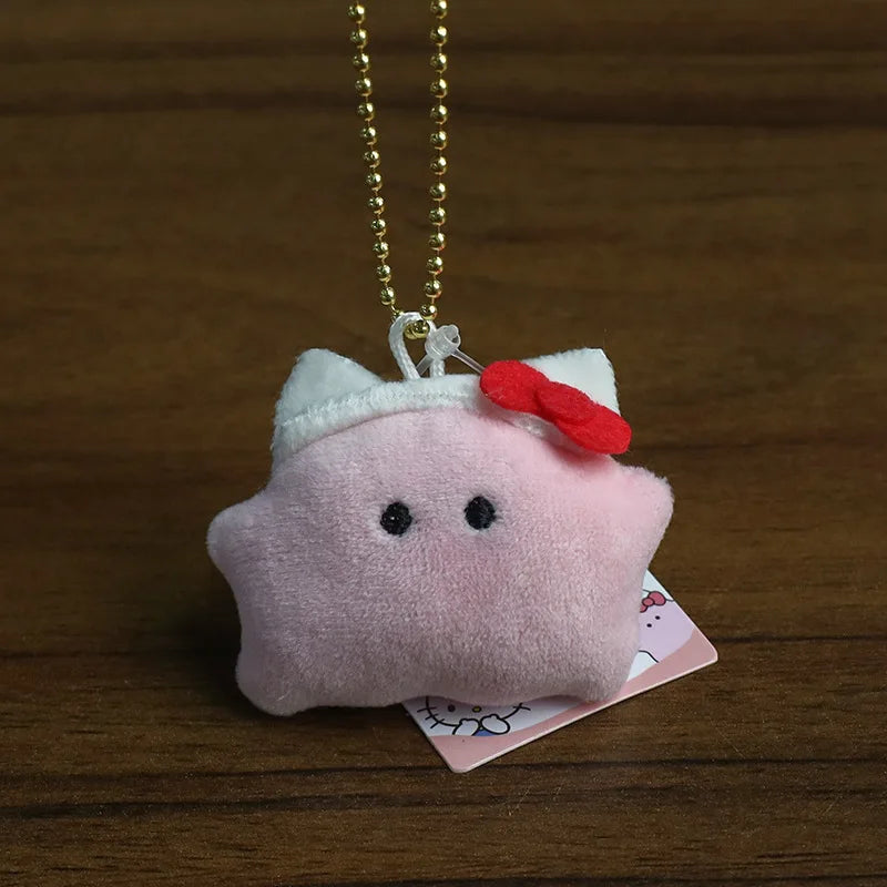 Sanrio Halloween Ghost Mini Plush Keychain - Kawaii Hello Kitty Kuromi Cinnamoroll My Melody PomPomPurin Bag Charm