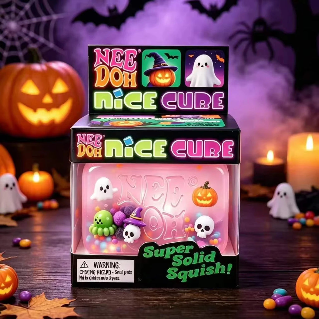 NeeDoh Halloween & Christmas Squishy Sensory Toys - Spider, Pumpkin & Holiday Squeeze Stress Relief Toys