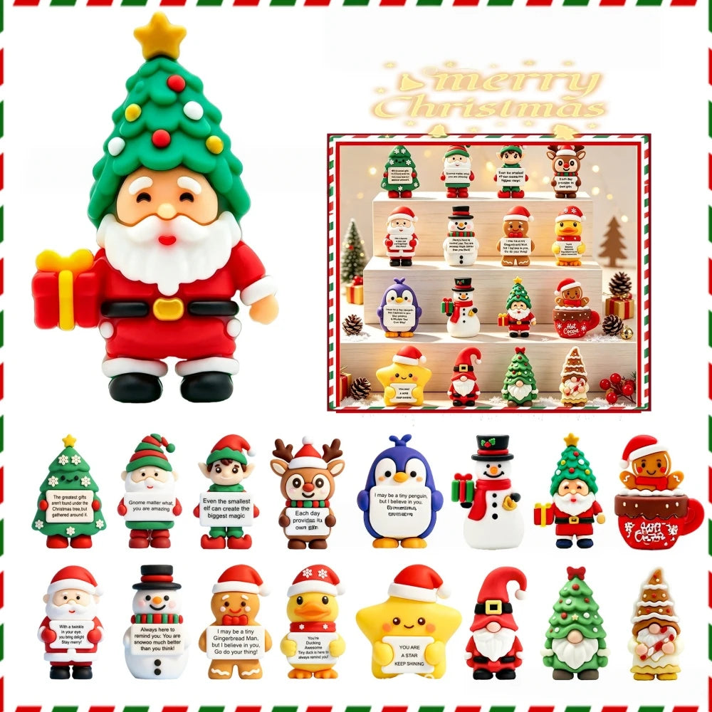 Mini Christmas Figurines: Santa, Snowman & Reindeer 🎅⛄🎄