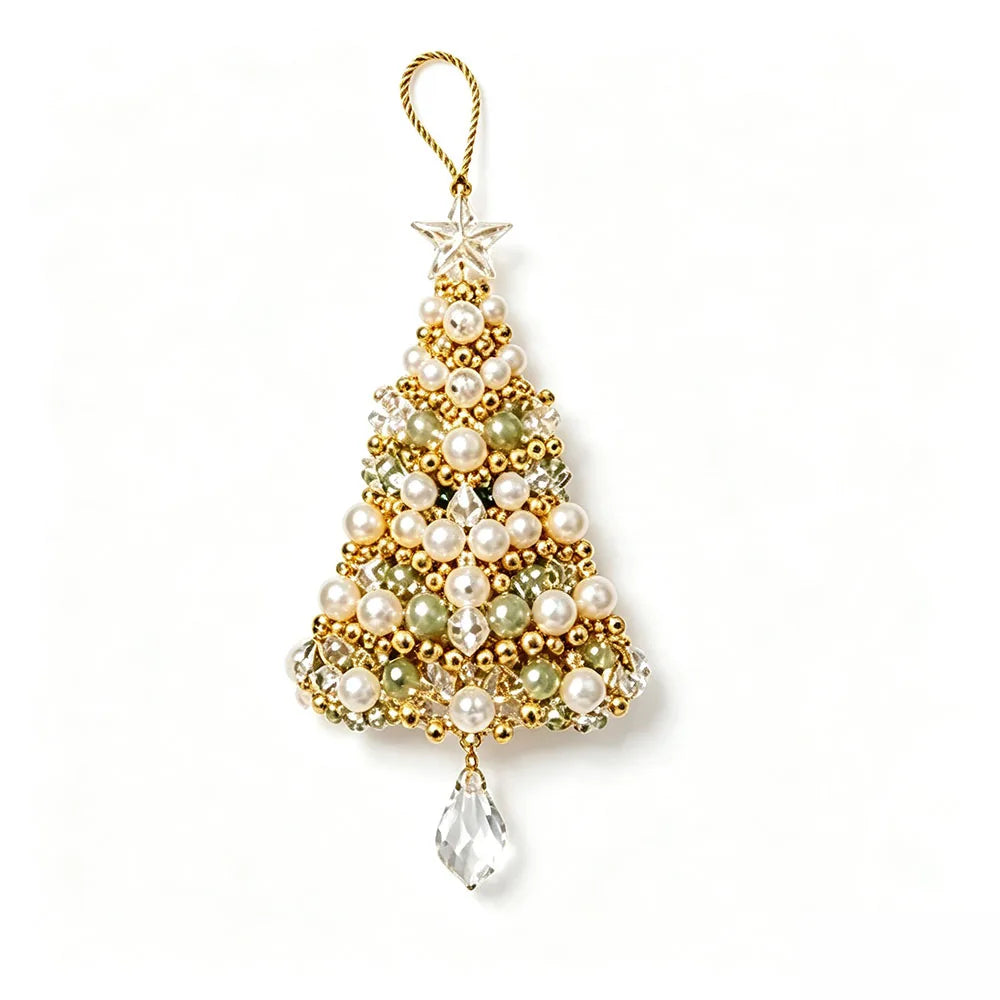 🎄 DIY Beaded Christmas Tree Ornament Kit 🎀 | Handmade Holiday Sparkle ✨