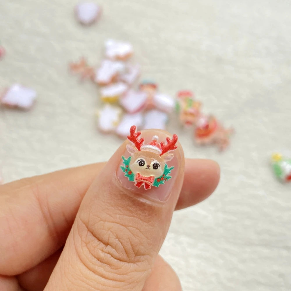 Christmas 3D Resin Nail Charms, 60 Pieces 🎄🎅🎀