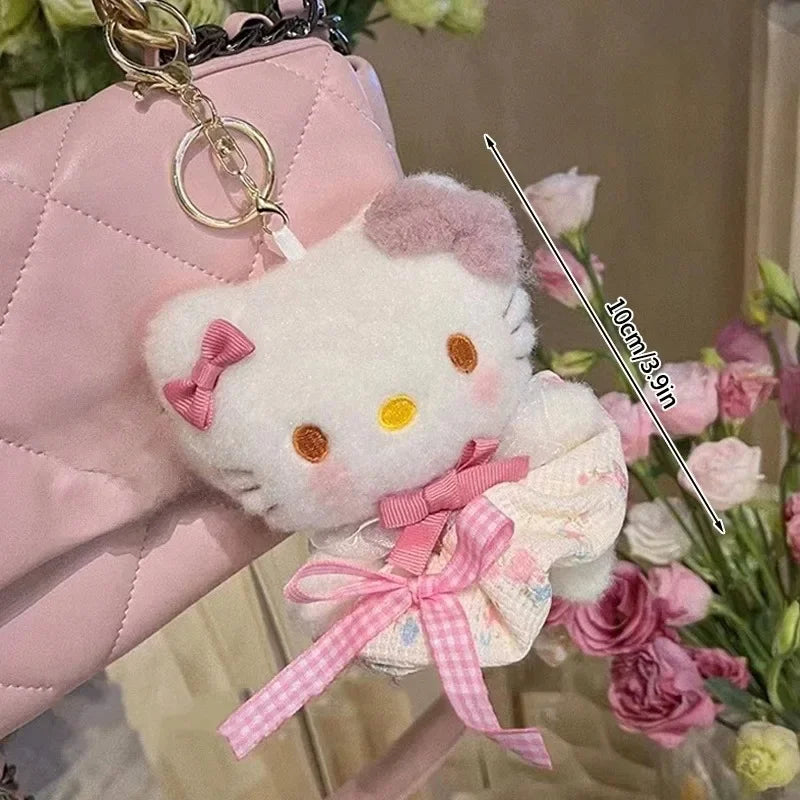 Sanrio Hello Kitty Sunglasses Plush Doll Keychain - Cute KT Cat Keyring Backpack Charm - Birthday Gift